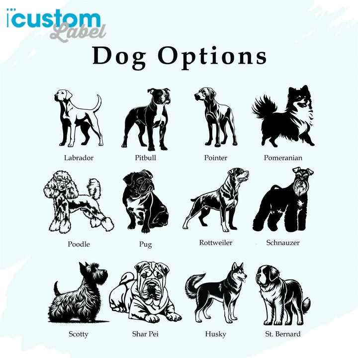 Warning Dog Breed Outdoor Sign - iCustomLabel