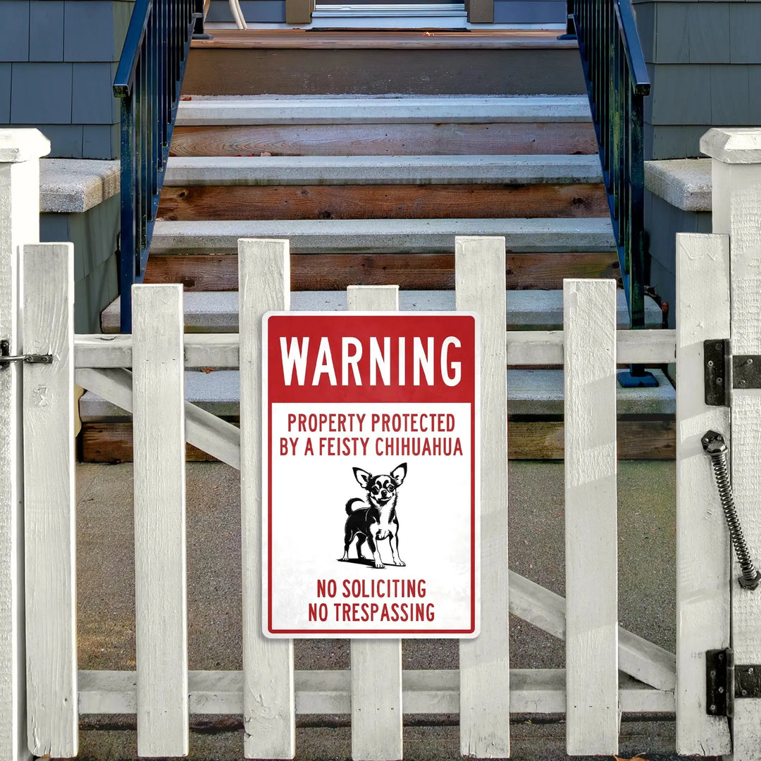 Warning Dog Breed Outdoor Sign - iCustomLabel