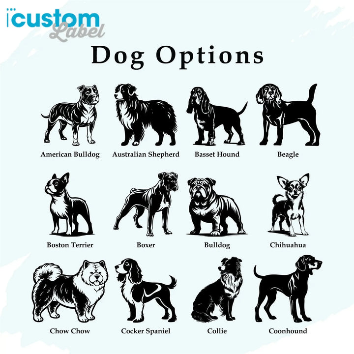 Warning Dog Breed Outdoor Sign - iCustomLabel