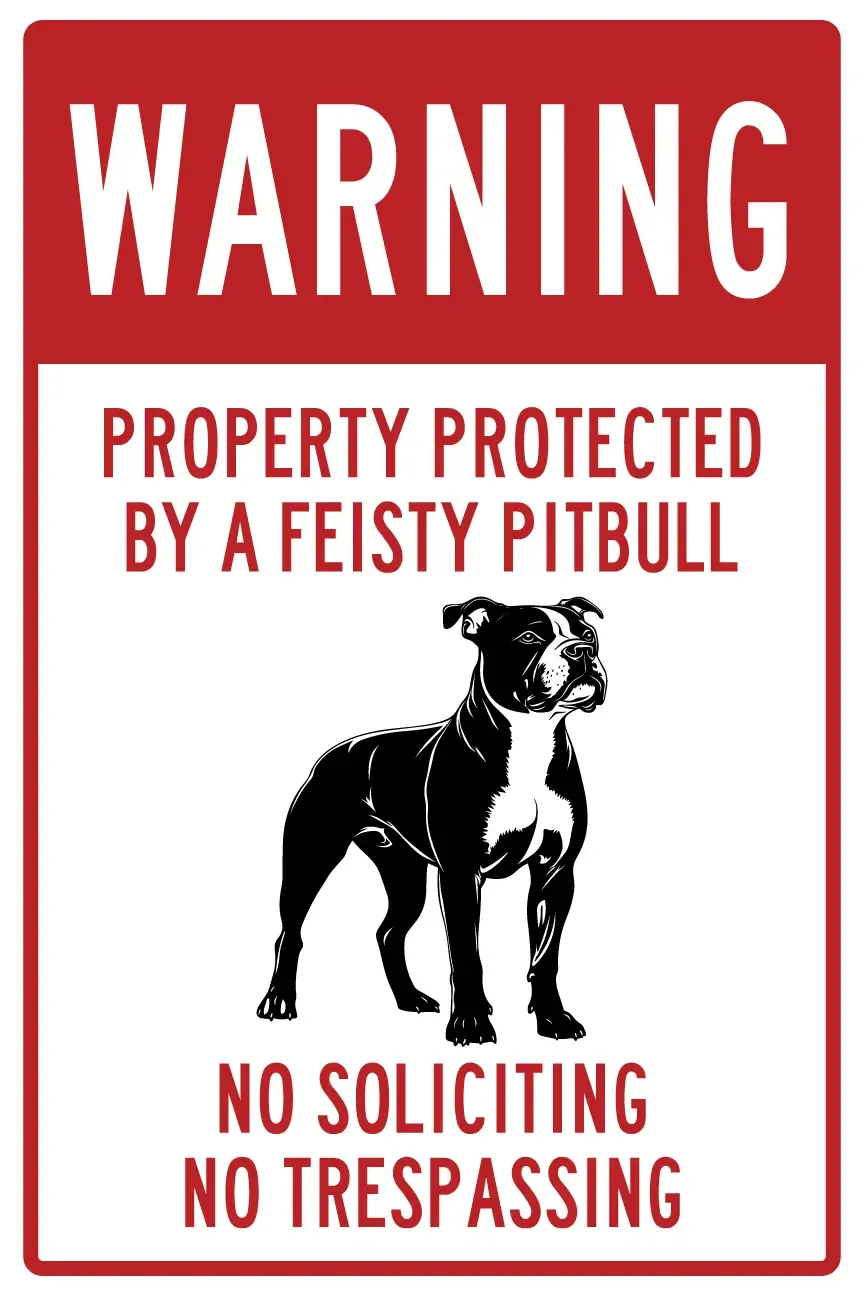 Warning Dog Breed Outdoor Sign - iCustomLabel