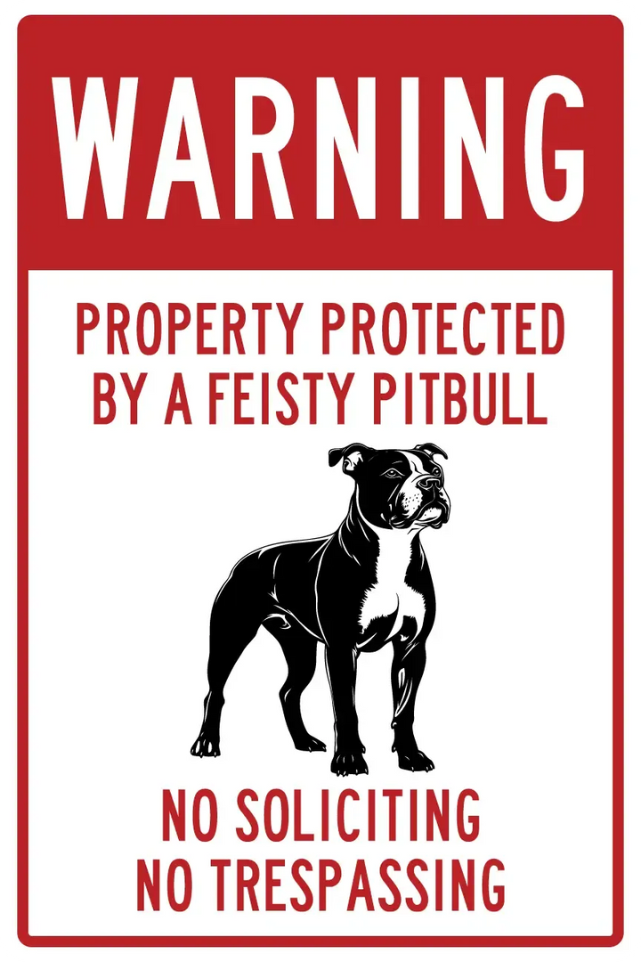 Warning Dog Breed Outdoor Sign - iCustomLabel