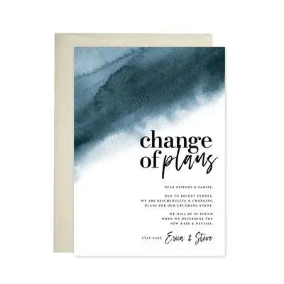 Watercolor Change The Date - iCustomLabel