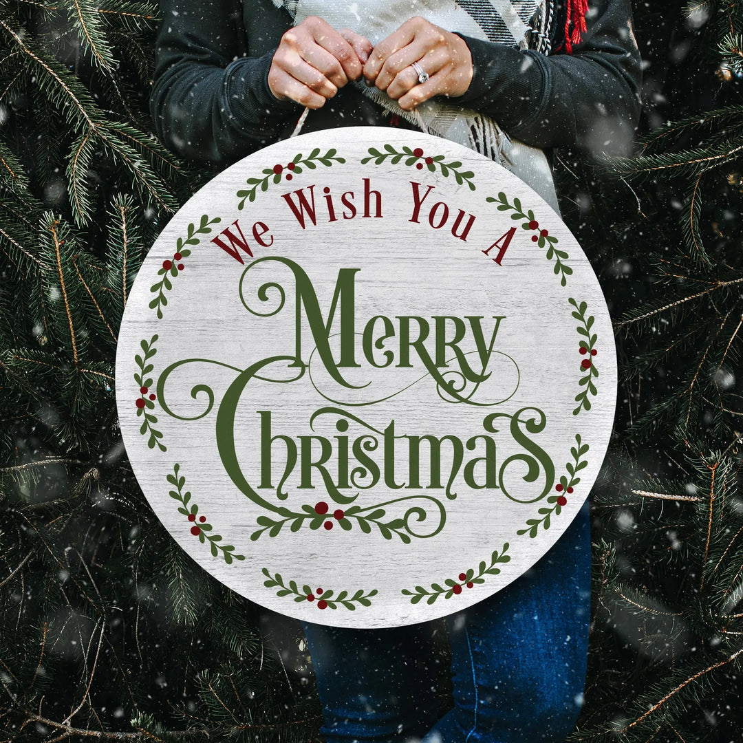 We Wish You A Merry Christmas Door Decorations - iCustomLabel