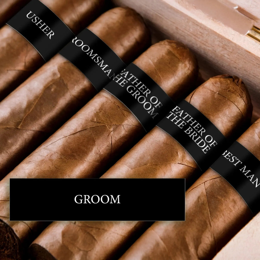 Wedding Party Straight Cigar Bands - iCustomLabel