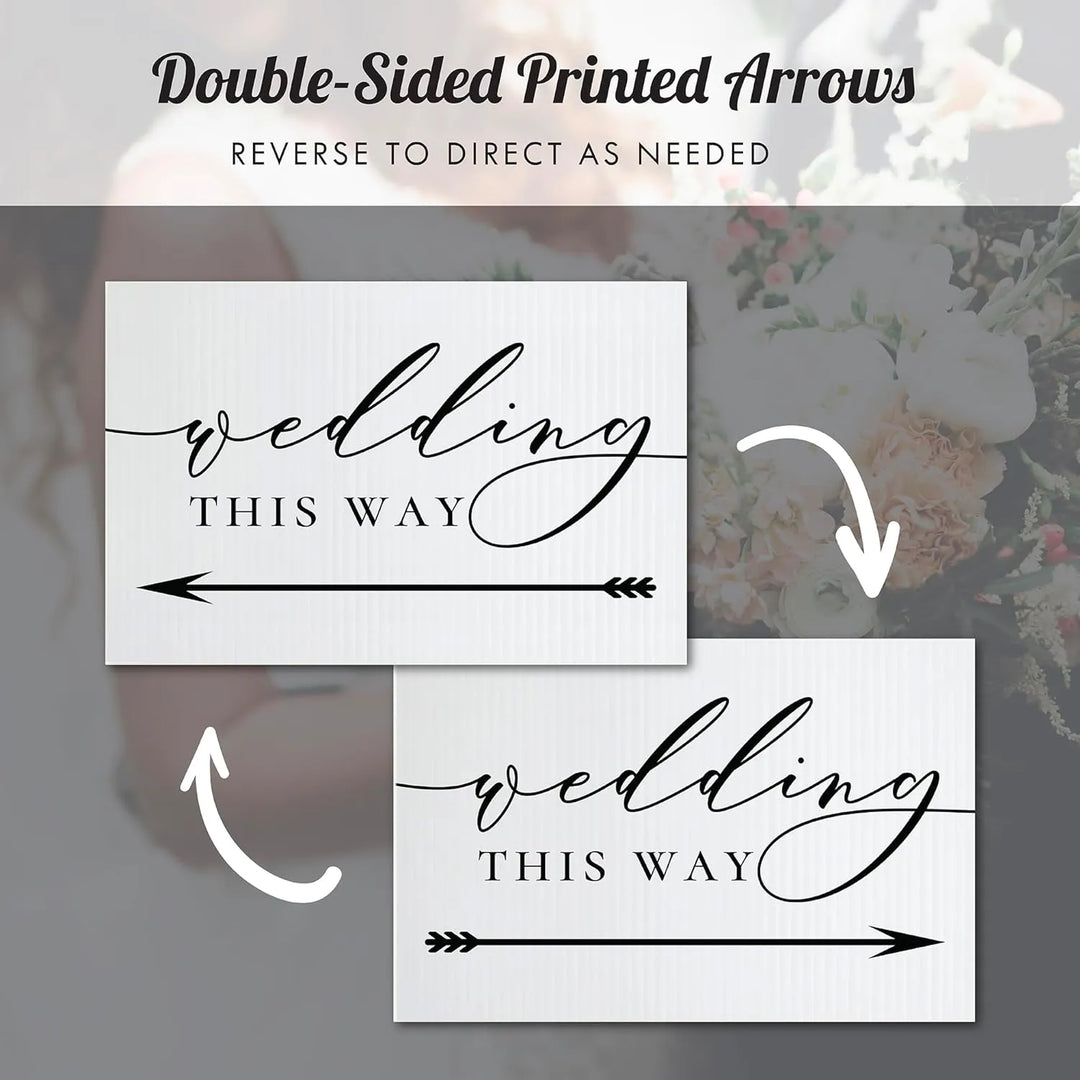 Wedding This Way Yard Sign - iCustomLabel