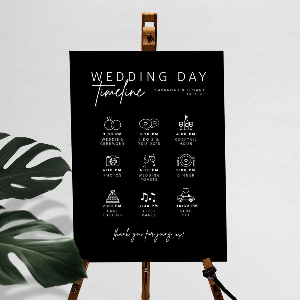 Wedding Timeline Sign - iCustomLabel