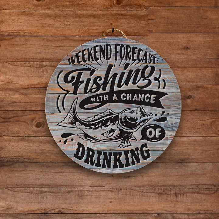 Weekend Forecast Fishing Wall Art - iCustomLabel