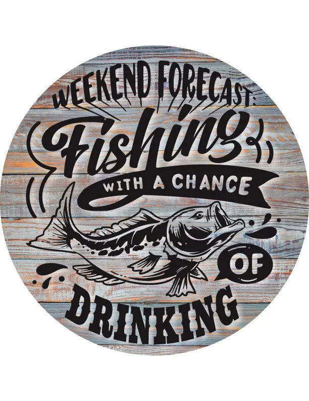 Weekend Forecast Fishing Wall Art - iCustomLabel