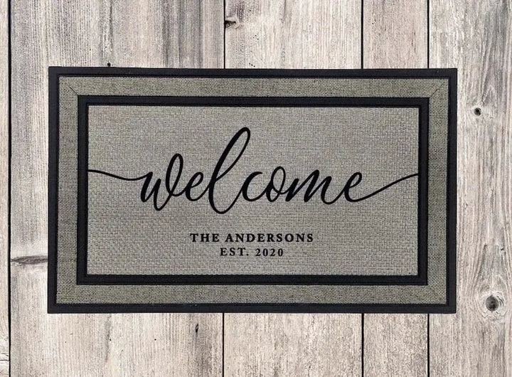 Welcome Established Door Mat - iCustomLabel