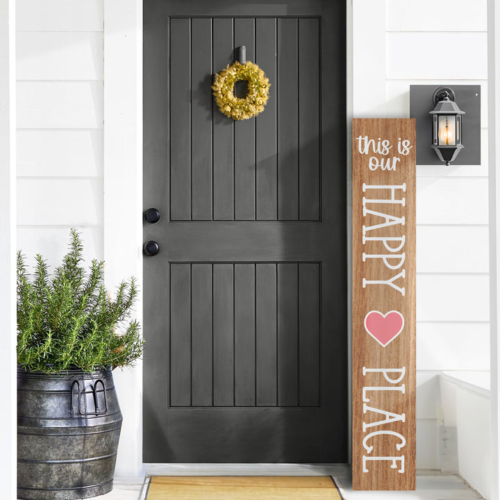 Welcome Heart Porch Leaner Welcome Sign - iCustomLabel