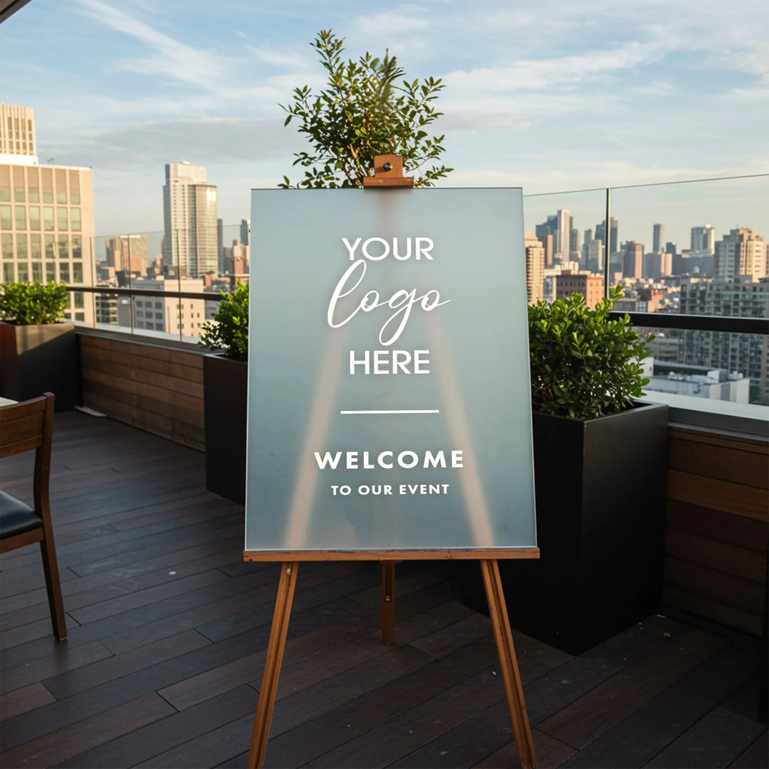 Welcome Logo Business Sign - iCustomLabel