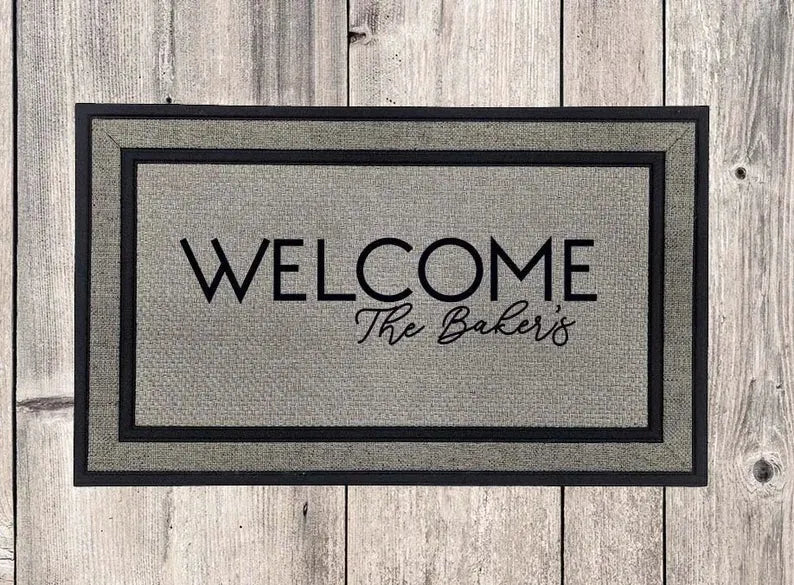 Welcome Name Door Mat - iCustomLabel