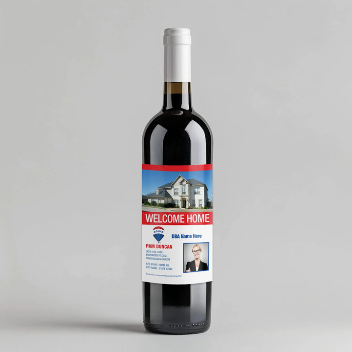 Welcome Photo Remax Wine Label - iCustomLabel