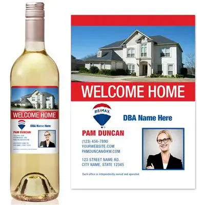 Welcome Photo Remax Wine Label - iCustomLabel