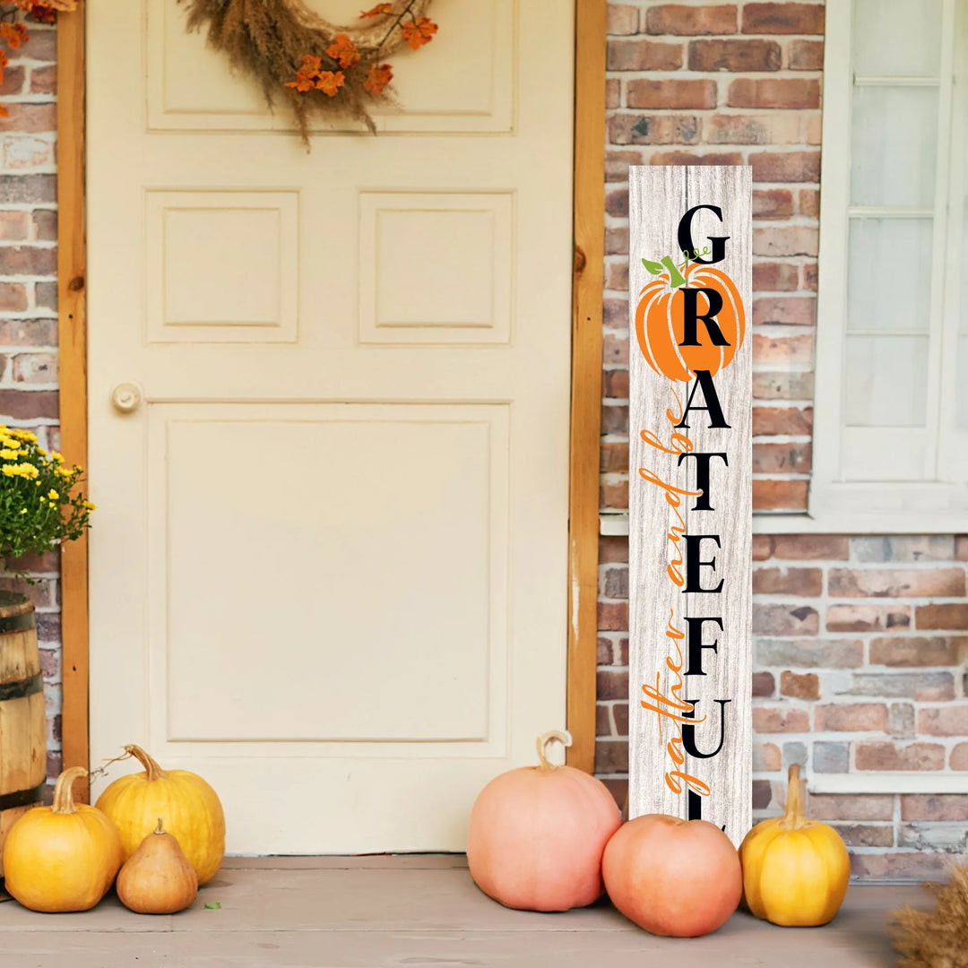 Welcome Pumpkin Sign Porch Leaner - iCustomLabel