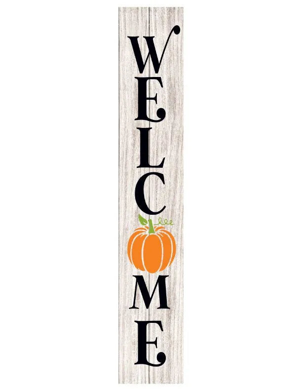 Welcome Pumpkin Sign Porch Leaner - iCustomLabel