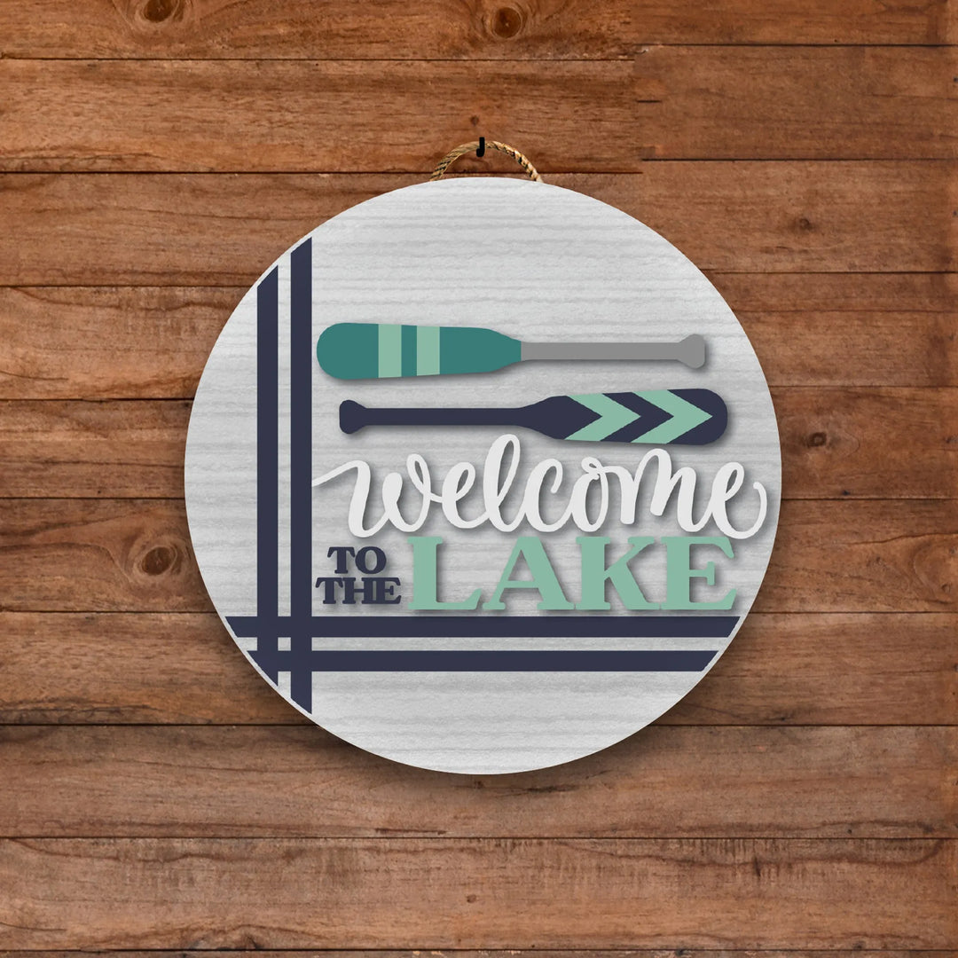 Welcome To The Lake Front Door Decor - iCustomLabel