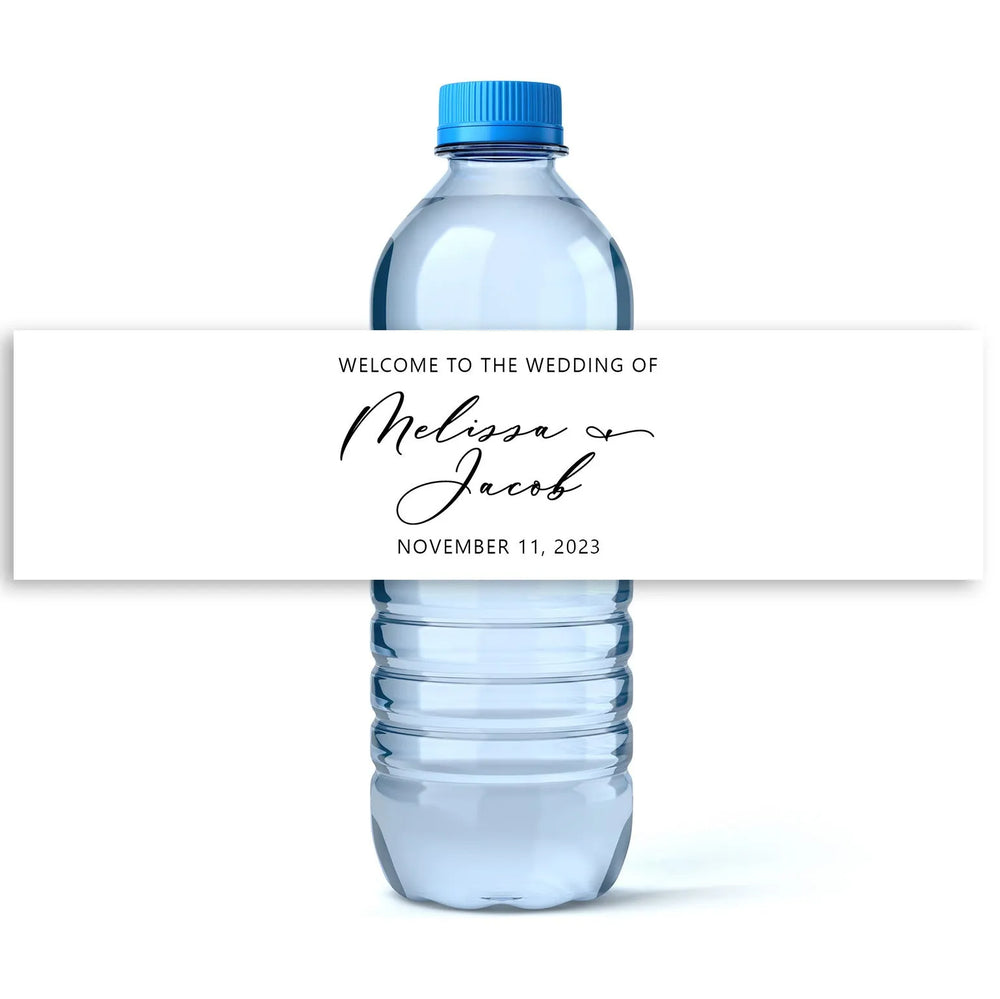 Welcome Wedding Water Bottle Labels - iCustomLabel