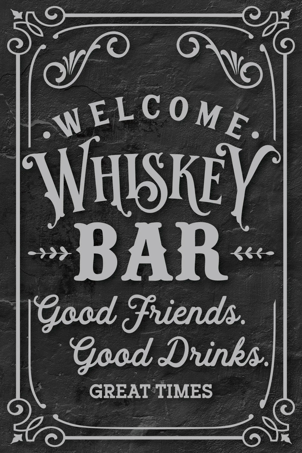 Welcome Whiskey Bar Metal Sign - iCustomLabel