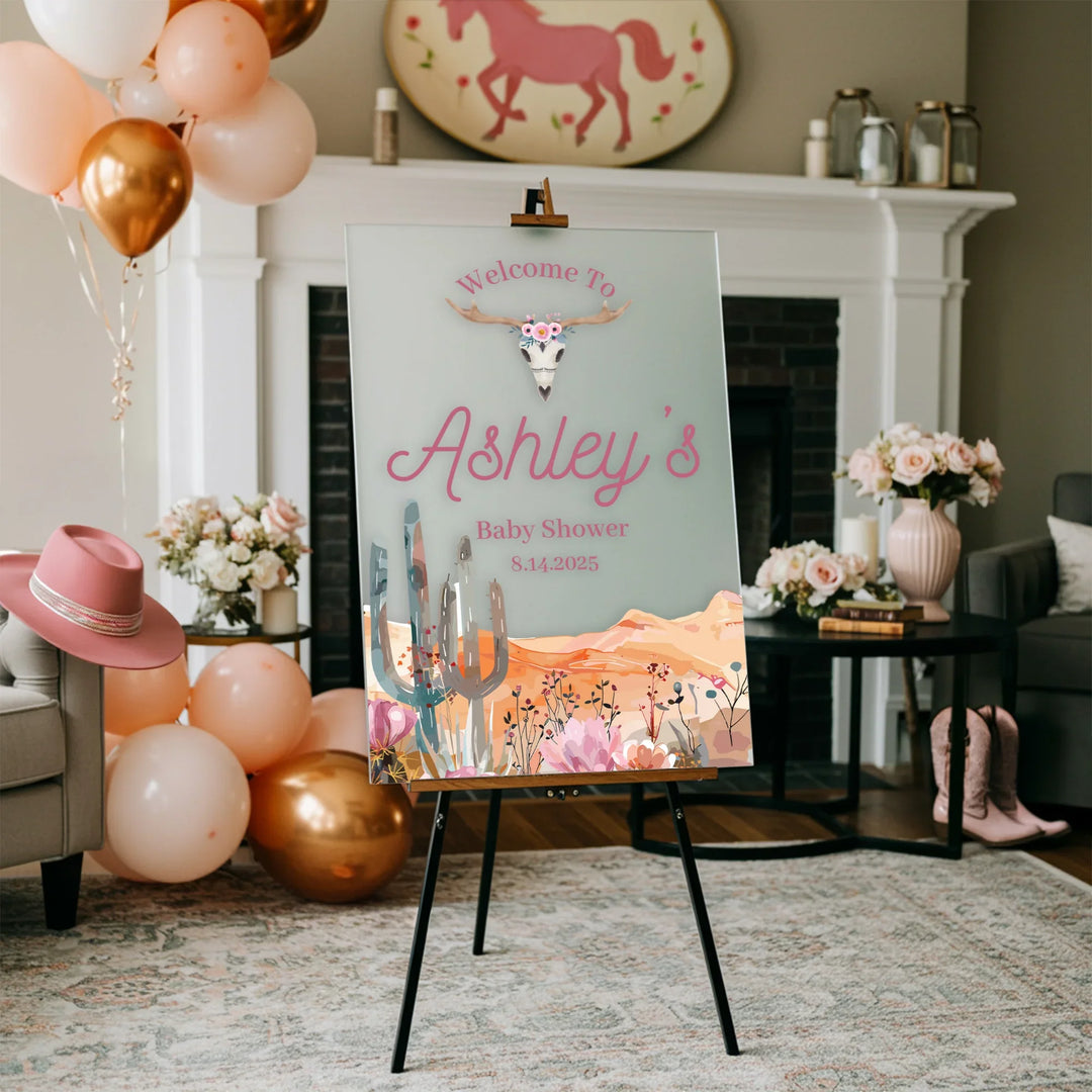 Western Baby Shower Sign - iCustomLabel