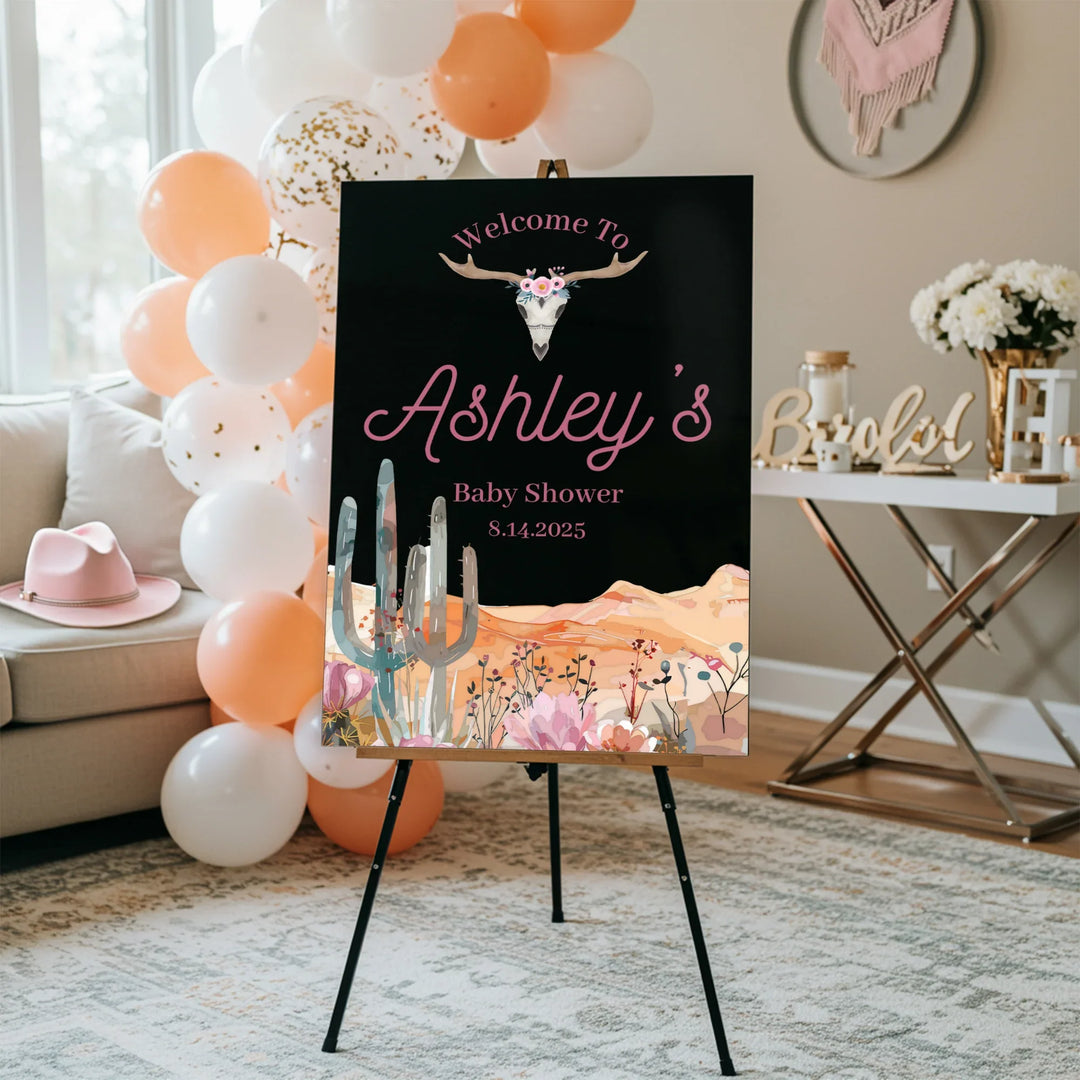 Western Baby Shower Sign - iCustomLabel