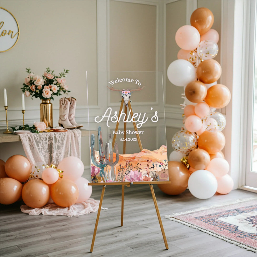 Western Baby Shower Sign - iCustomLabel