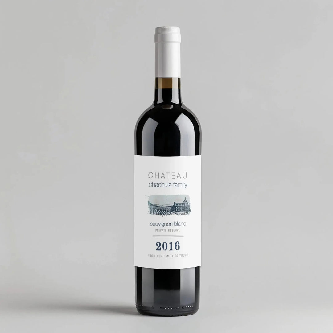 White Chateau Wine Label - iCustomLabel