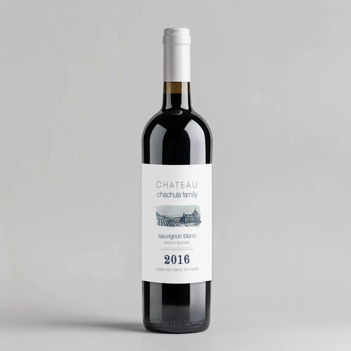White Chateau Wine Label - iCustomLabel