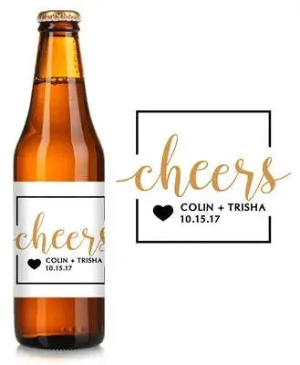 White Cheers Beer Label - iCustomLabel