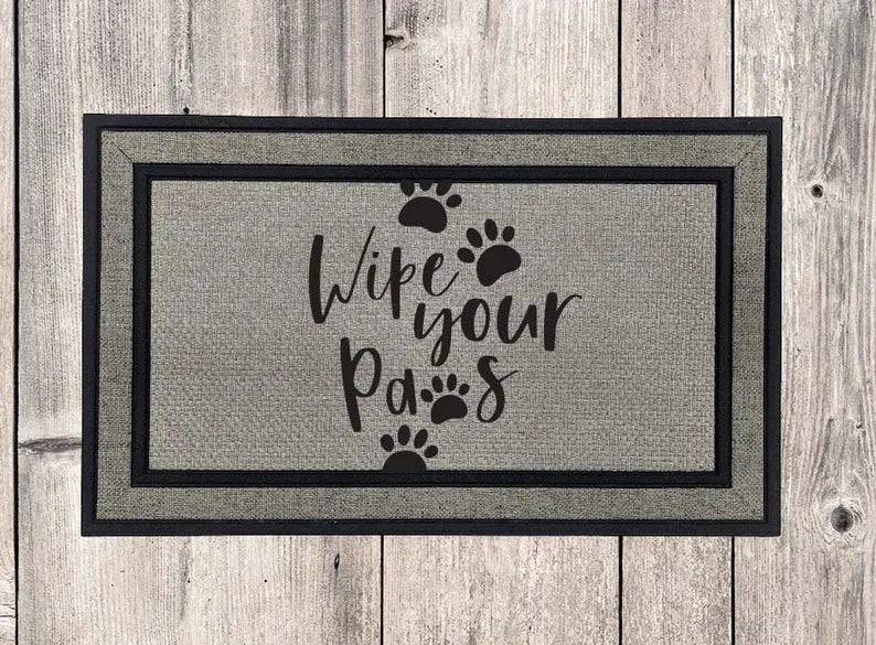 Wipe Your Paws Welcome Mat - iCustomLabel