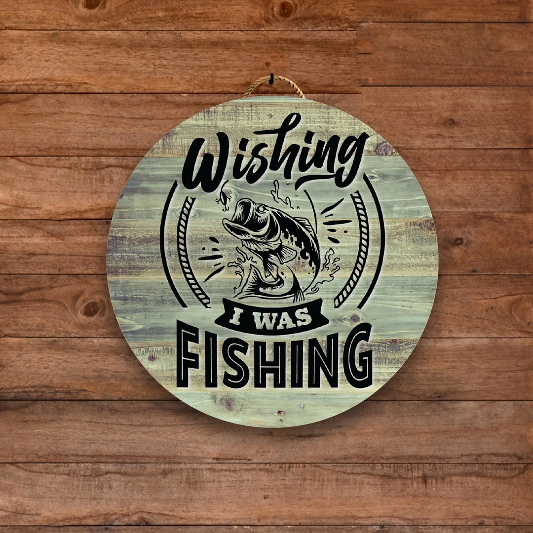 Wish I Was Fishing Wall Art - iCustomLabel