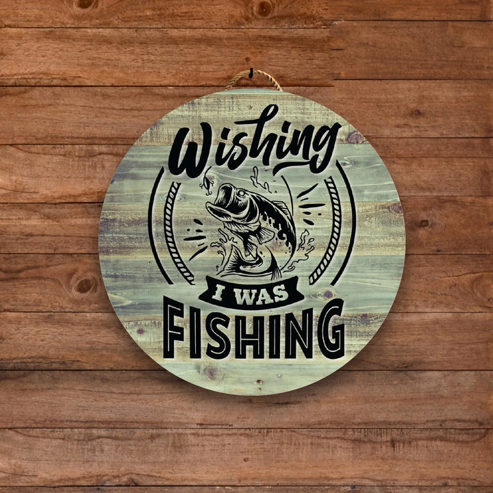 Wish I Was Fishing Wall Art - iCustomLabel