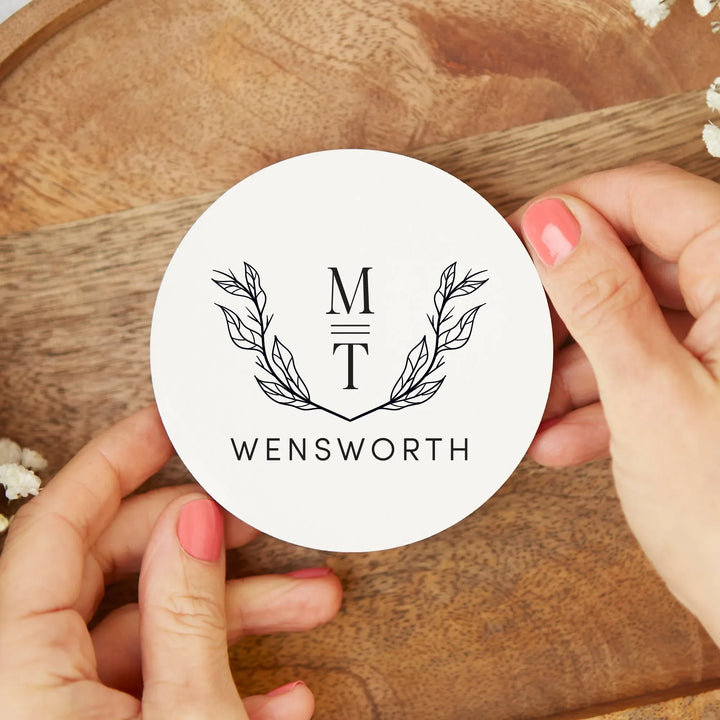 wreath-name-wedding-coasters-icustomlabel-1 - iCustomLabel