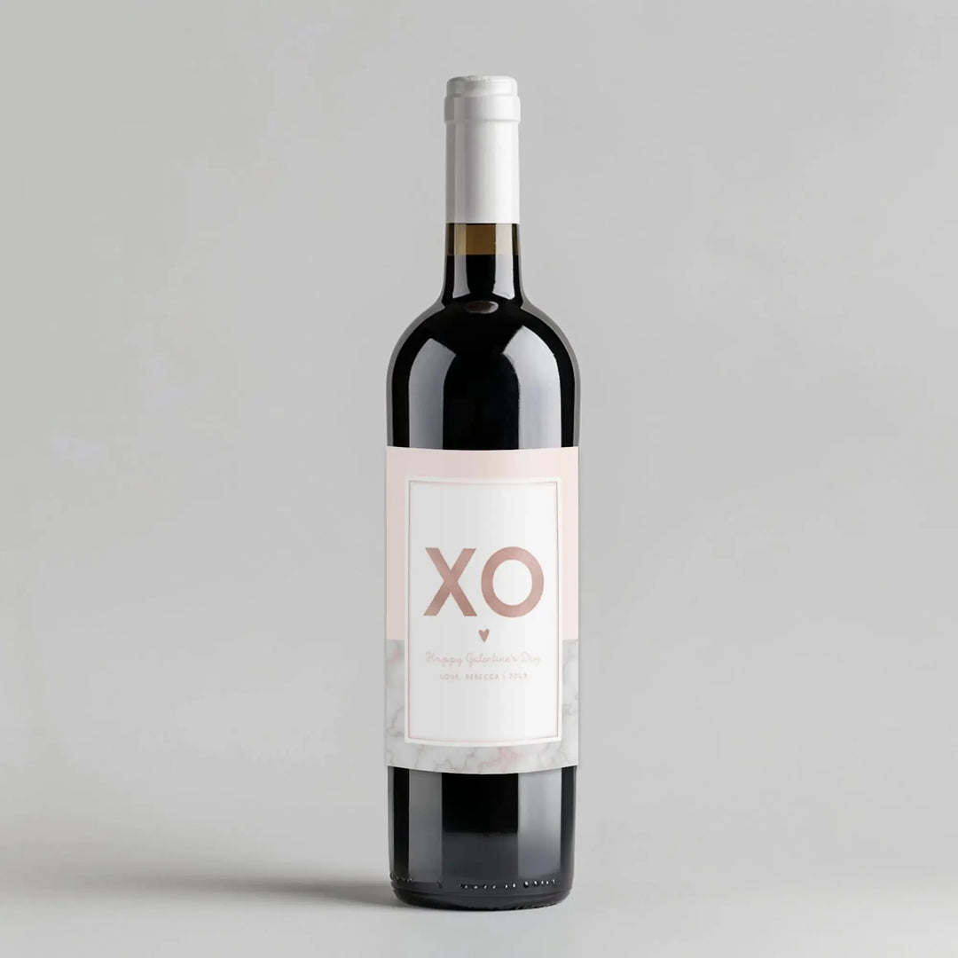 XO Galentines Day Wine Label - iCustomLabel