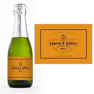 Yellow Mini Champagne Split Label - iCustomLabel