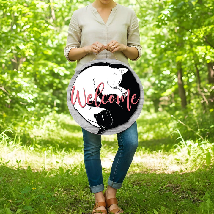 yin-yang-cat-welcome-front-door-decor-icustomlabel-1 - iCustomLabel