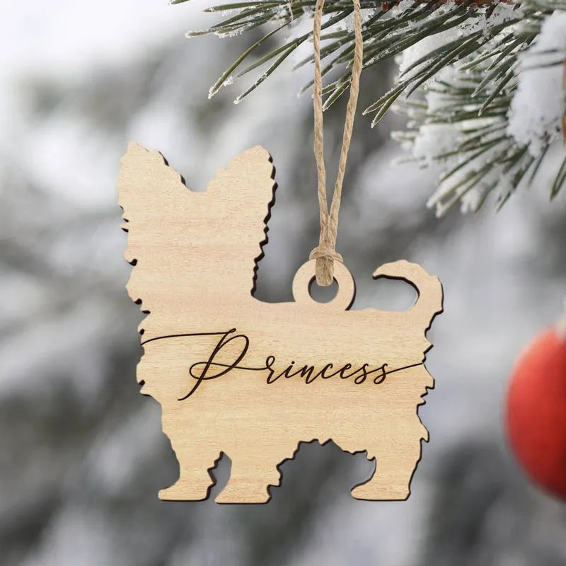 Yorkie Dog Christmas Ornament - iCustomLabel