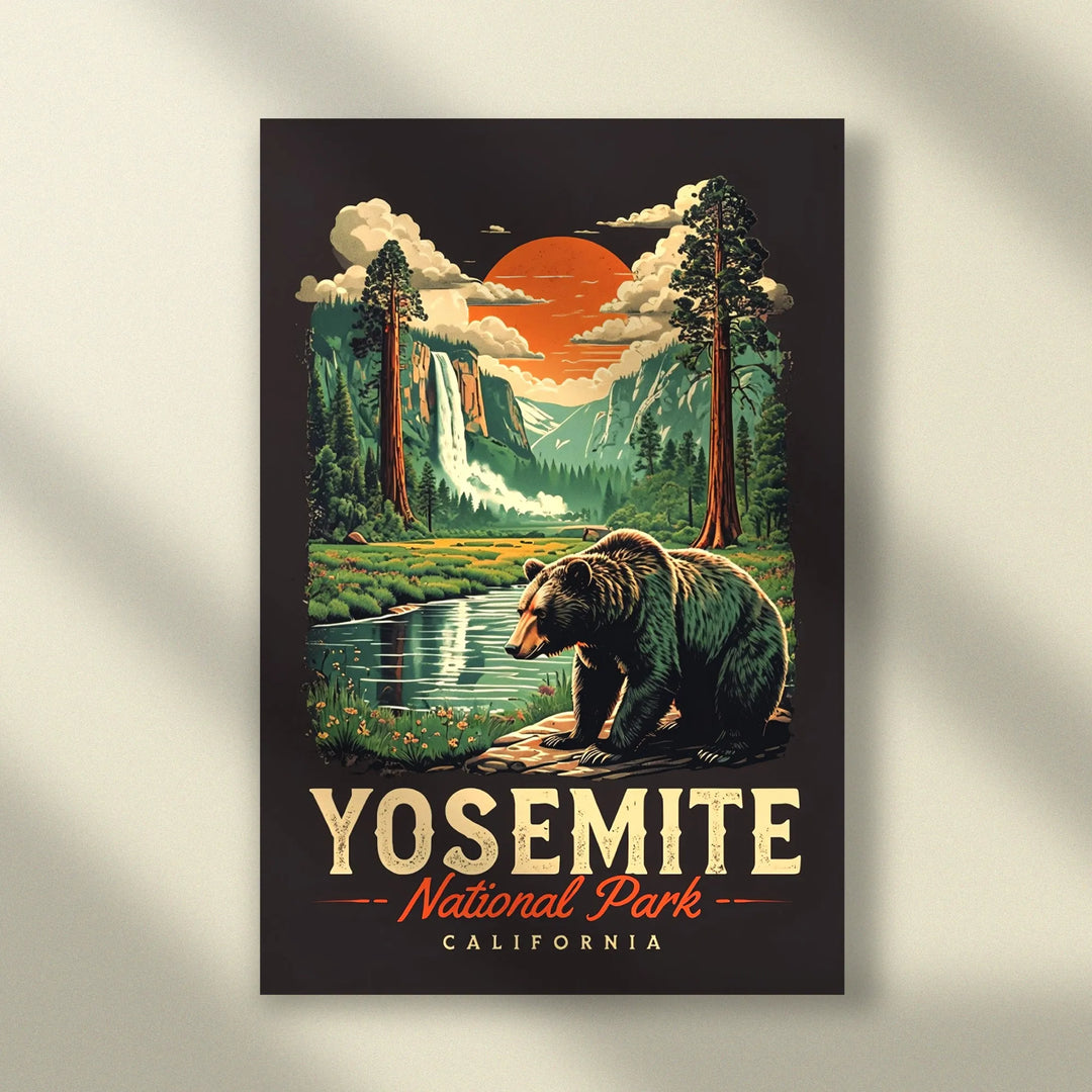 Yosemite National Park Vintage Poster - iCustomLabel