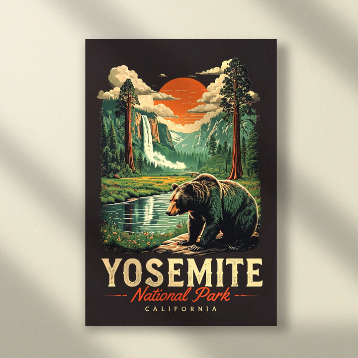 Yosemite National Park Vintage Poster - iCustomLabel