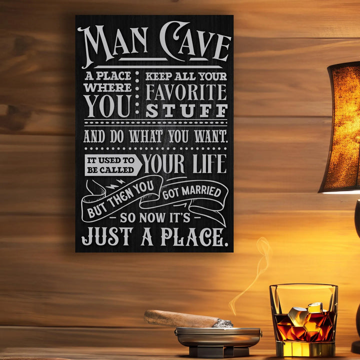 Your Life Man Cave Metal Sign - iCustomLabel