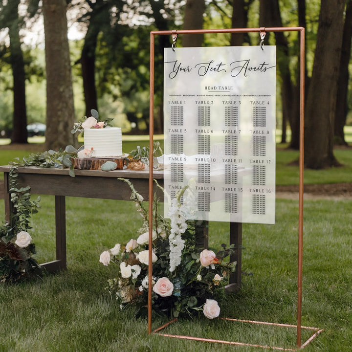 Your Seat Awaits Wedding Seating Chart - iCustomLabel