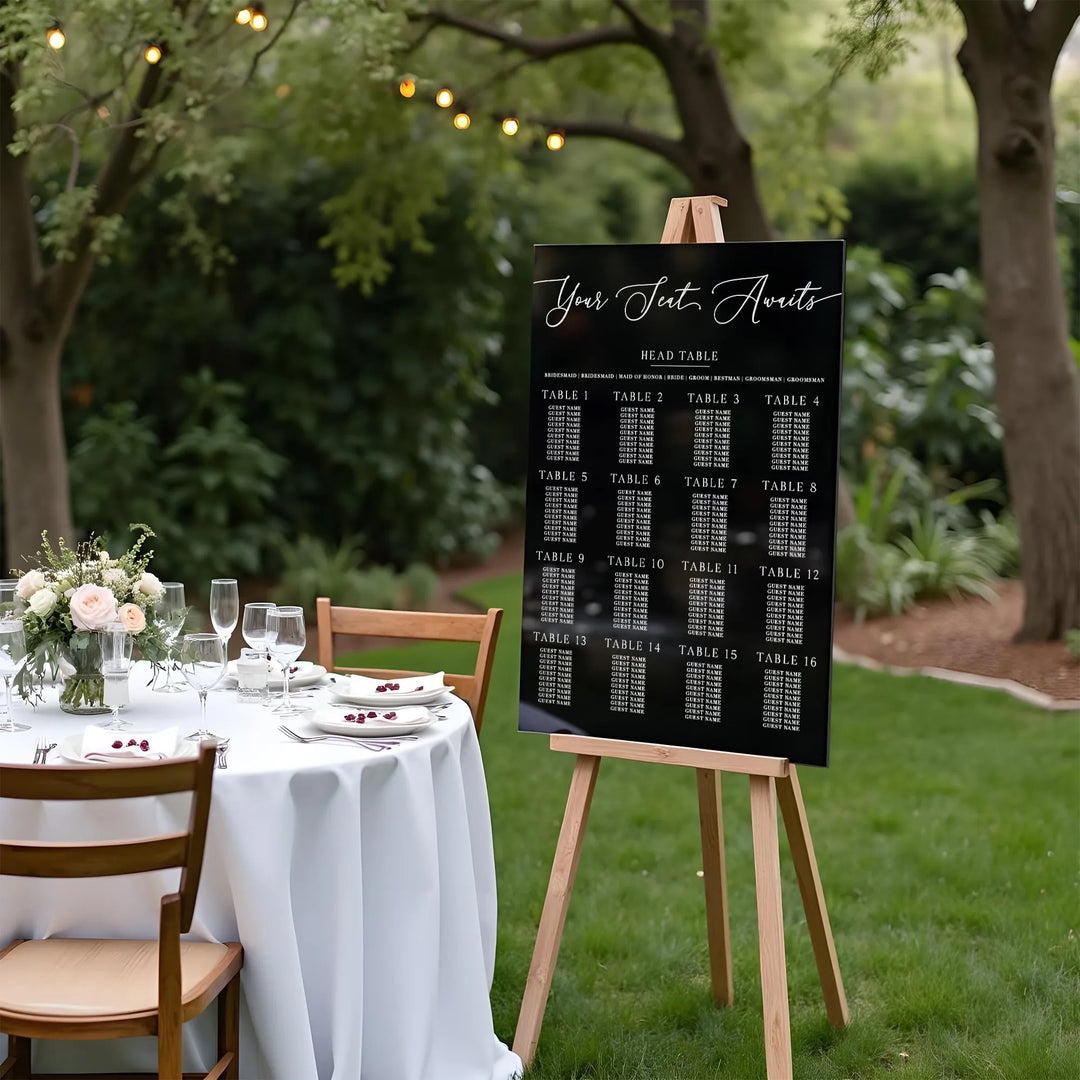 Your Seat Awaits Wedding Seating Chart - iCustomLabel