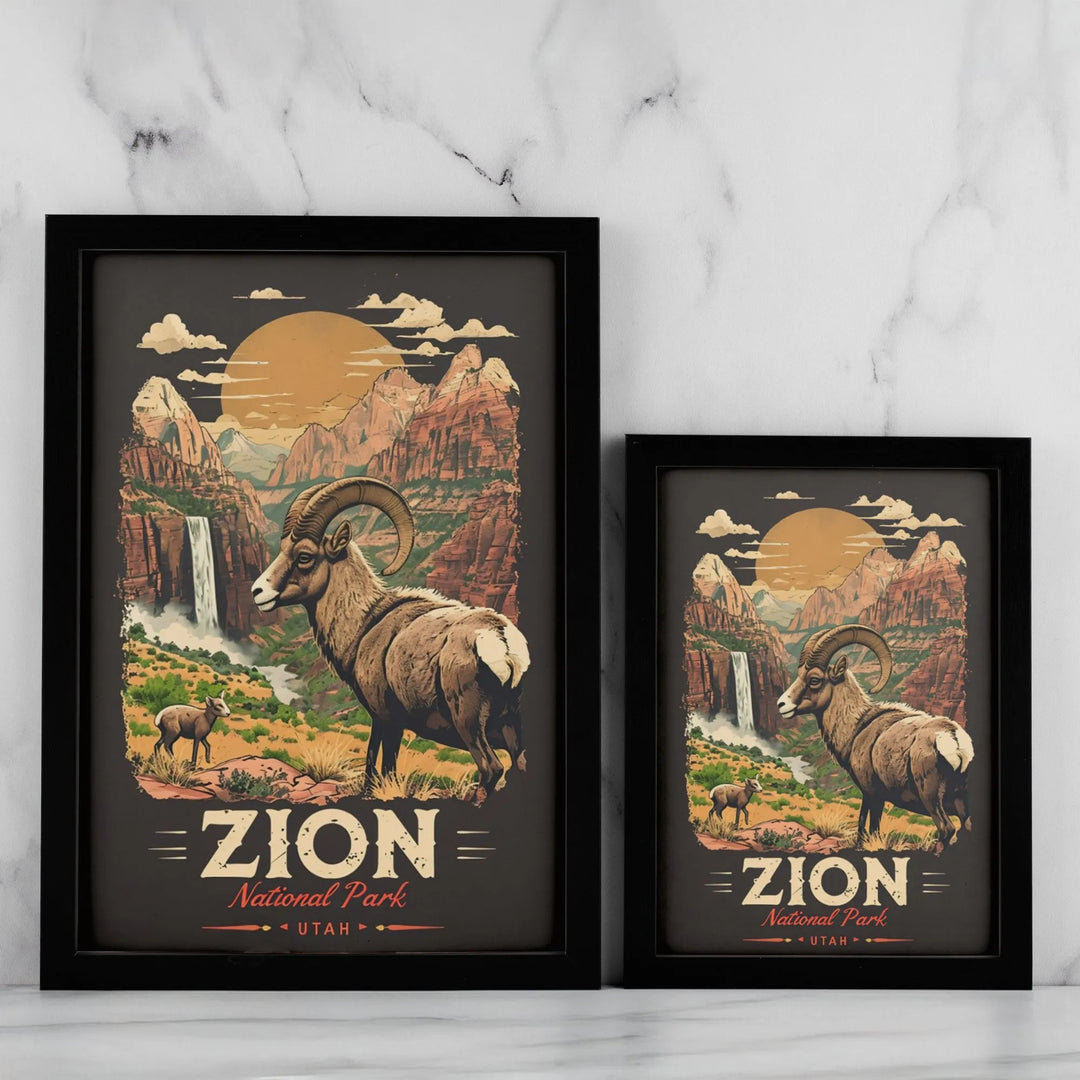 Zion National Park Vintage Poster - iCustomLabel